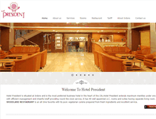 Tablet Screenshot of hotelpresidentindore.com